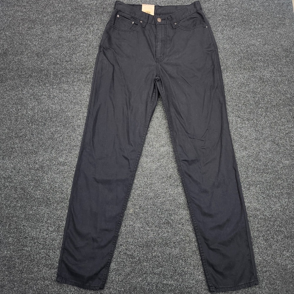 Levi's Women's Size 27x30 Black High‎ Waisted Mom Jeans Tapered Leg Pants NEW